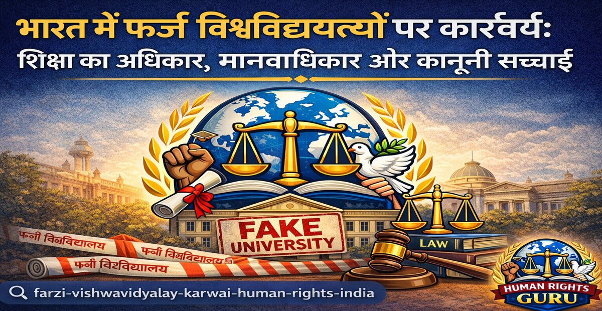 भारत में फर्जी विश्वविद्यालयों पर कार्रवाई और शिक्षा के अधिकार का मुद्दा